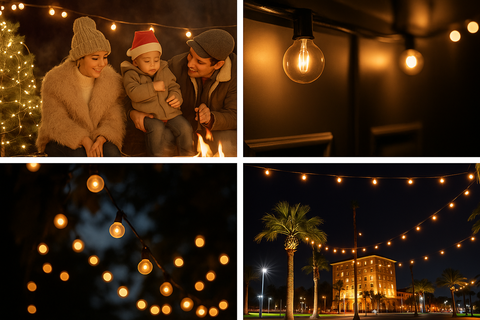 19M Festoon light outdoor with G40 Bulbs