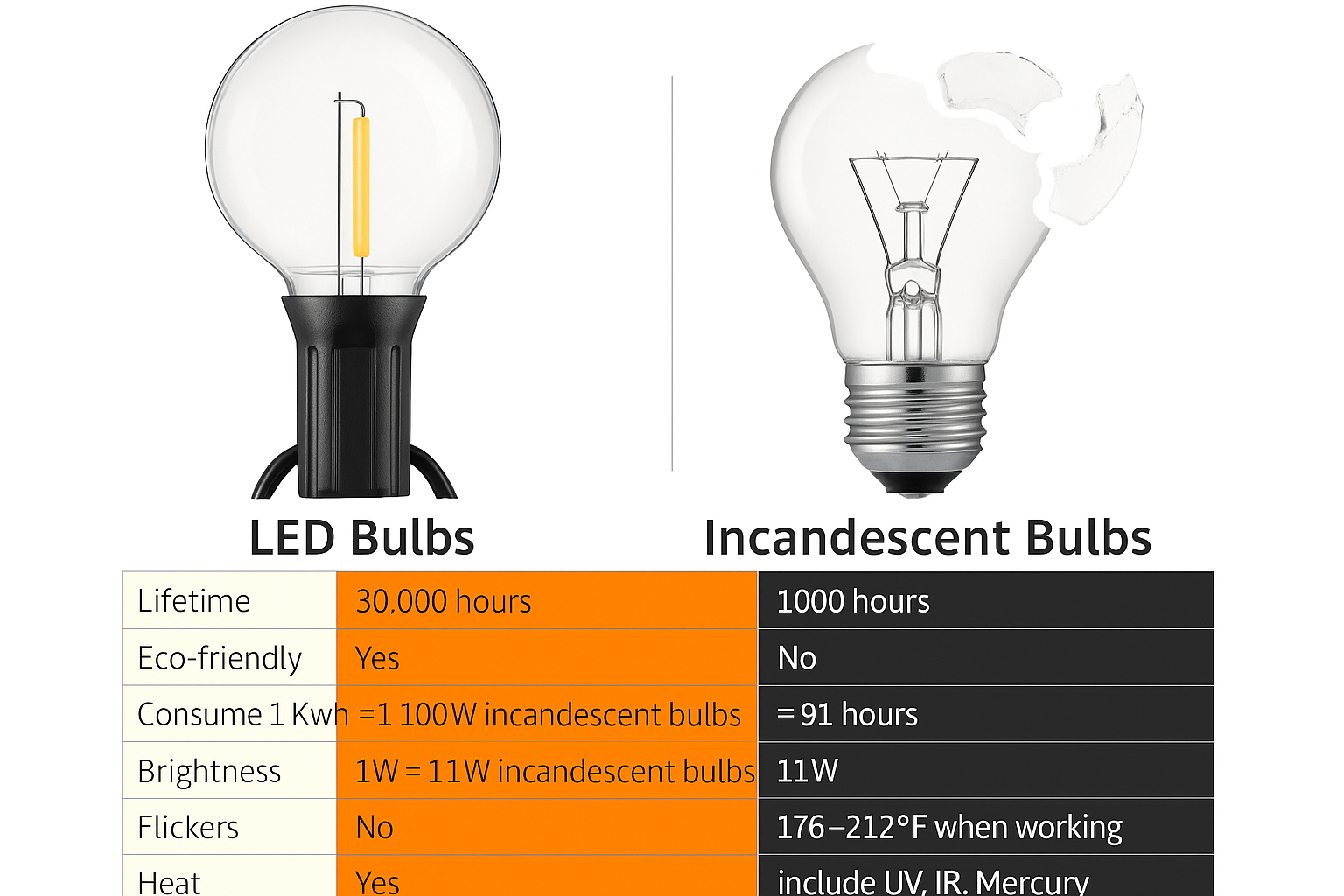 19M Festoon light outdoor with G40 Bulbs