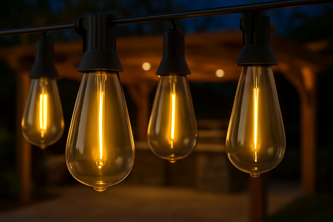 18.3M Festoon String Lights Outdoor With ST38 LED Bulbs