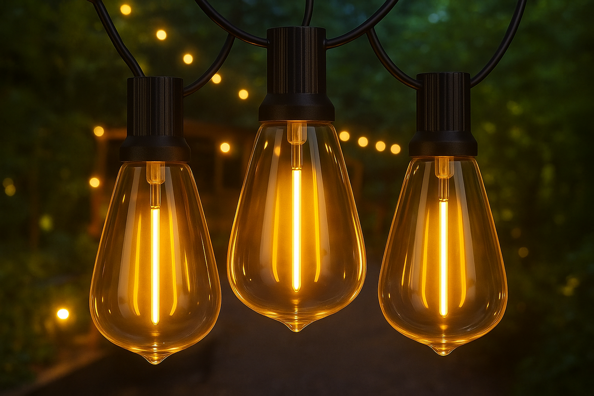 7.5M Outdoor Festoon Lights With 13 Shatterproof Bulb