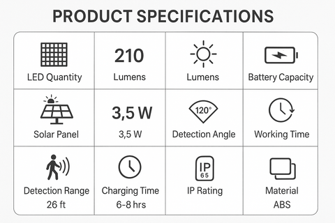 Solar Power LED Light – PIR Motion Sensor Outdoor Garden Wall Lamp