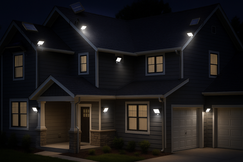 Solar PIR Motion Sensor Wall Light – LED Outdoor Flood Lamp