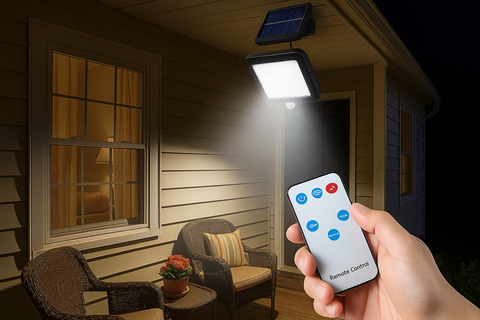 Solar PIR Motion Sensor Wall Light – LED Outdoor Flood Lamp
