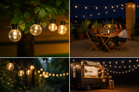 9M USB Rechargeable Battery Powered Festive Lights With Remote