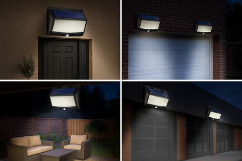 Outdoor Solar Lights – IP65 Waterproof, 3 Modes Motion Sensor