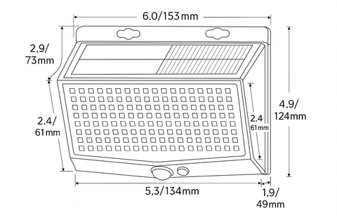 Outdoor Solar Lights – IP65 Waterproof, 3 Modes Motion Sensor