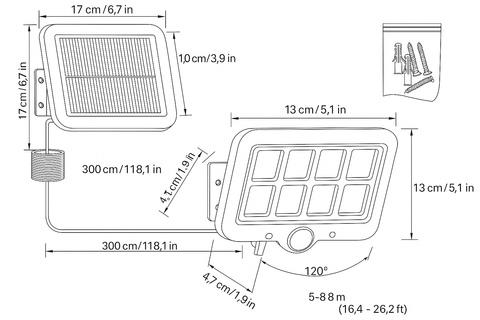 Solar Garden Wall Light – 160 COB Motion Sensor Waterproof, Energy-Efficient