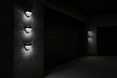 Modern 4x Solar Powered Door Fence Wall Lights – Waterproof Outdoor Garden Lighting