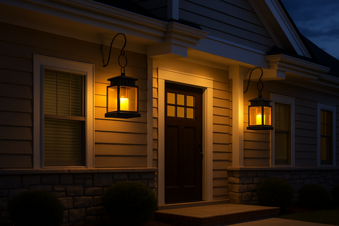 Pack of 2 Solar Hanging Lantern LED Lights – Outdoor Decorative
