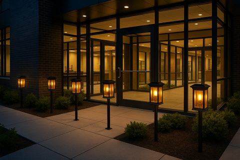 Pack of 4 Solar-powered lights with 800mAh battery for patio and pathway