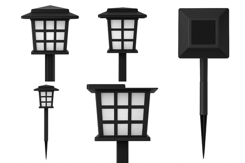 Solar-powered garden lights with auto on/off for yard and patio
