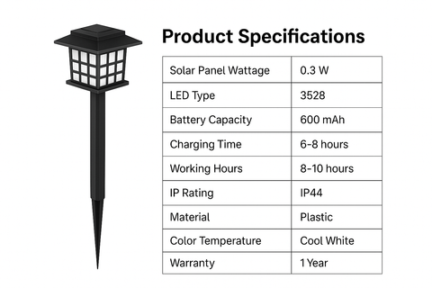 Solar-powered garden lights with auto on/off for yard and patio