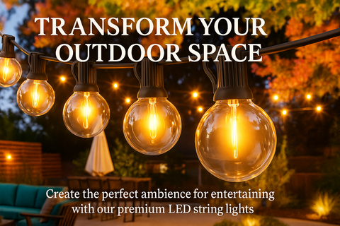 60M Mains Powered Outdoor lights IP45 Weatherproof