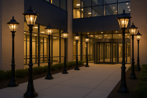 1.2M Solar Victorian Style Garden Lamp Post Light – LED Outdoor Light