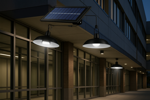 Solar Shed Light – 30 LED Dimmable Pendant with Remote & Cord – Indoor/Outdoor IP65