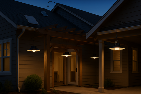 LED Solar Powered Pendant Hanging Light – Garden, Shed & Outdoor Lighting