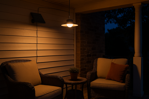 LED Solar Powered Pendant Hanging Light – Garden, Shed & Outdoor Lighting