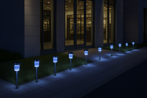 10 Pcs LED Solar Powered Stake Lights – Outdoor Garden Pathway Lights