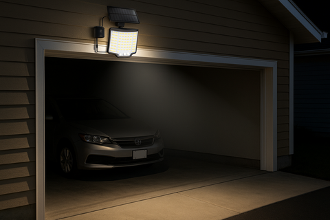 8W Solar Motion Sensor LED Security Light – Outdoor Wall Mount