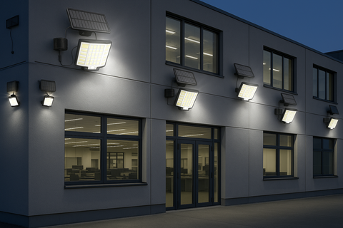 8W Solar Motion Sensor LED Security Light – Outdoor Wall Mount