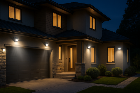 8W Solar Motion Sensor LED Security Light – Outdoor Wall Mount