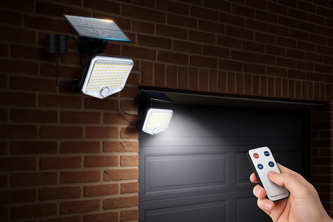 6W Solar Motion Sensor LED Security Light – Outdoor Wall Mounted