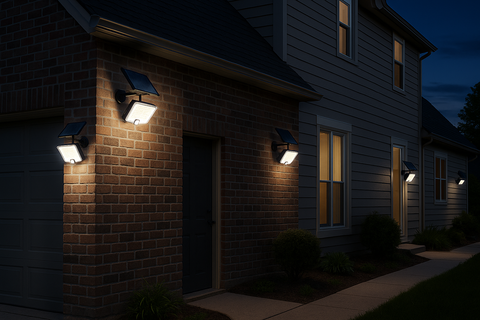 6W Solar Motion Sensor LED Security Light – Outdoor Wall Mounted