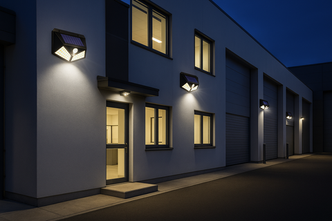 Pack of 4 100 LEDs Solar Powered Wall Lights