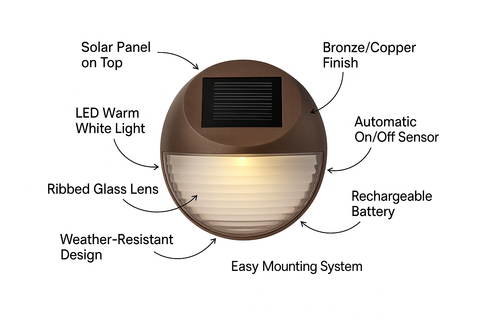 Decorative Wireless Solar Garden Lights – Outdoor Fence, Step & Gutter Lamps