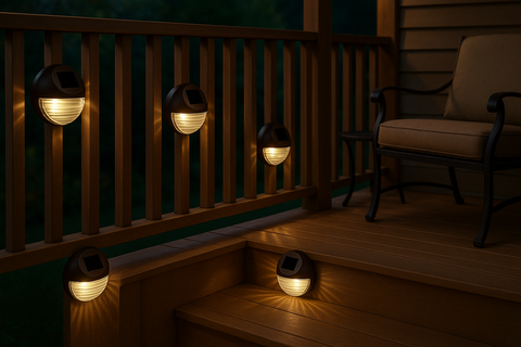 Decorative Wireless Solar Garden Lights – Outdoor Fence, Step & Gutter Lamps