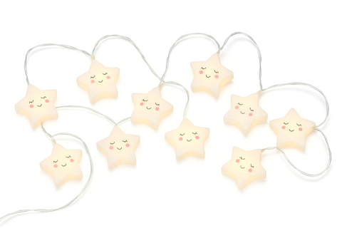 10 LED Star Fairy Lights – Battery Powered Warm White String Lights for Kids’ Rooms & Bedrooms