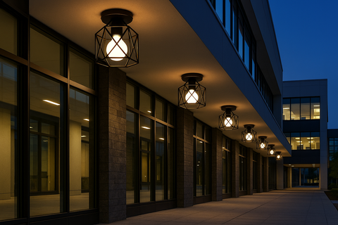 Industrial Black Vintage Style – Semi Flush Mount Ceiling Light