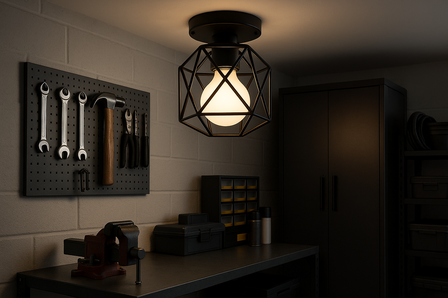 Vintage Industrial Semi-Flush Ceiling/Wall Light - 4 Adjustable Barn Doors, 220V, E27 Bulb (Bulb Not Included), 2 Pack