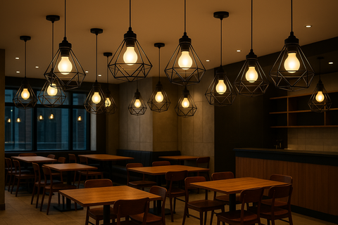 Retro Vintage Metal Chandelier Pendant Light – Warm White Flush Ceiling Fixture