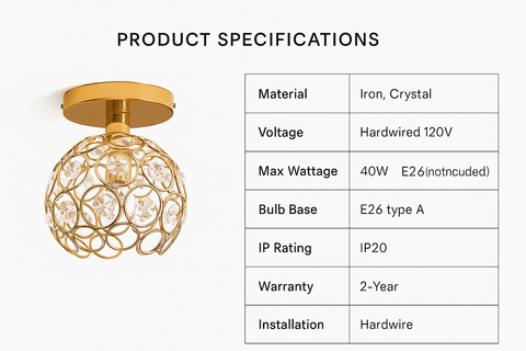 Modern Gold Globe Ceiling Light – Round Metal Shade