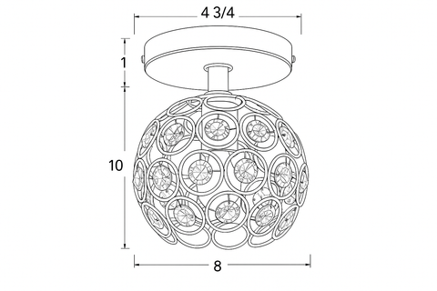 Modern Gold Globe Ceiling Light – Round Metal Shade
