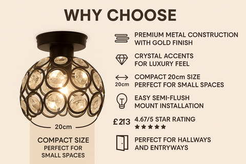 Modern Gold Globe Ceiling Light – Vintage Metal Base