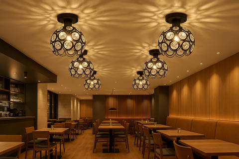 Modern Gold Globe Ceiling Light – Vintage Metal Base