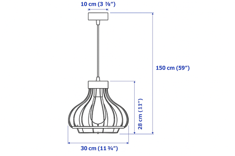 Vintage Art Cage Pendant Light – Black Industrial Hanging Ceiling Lamp