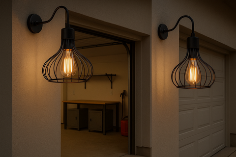 Vintage Art Cage Pendant Light – Black Industrial Hanging Ceiling Lamp
