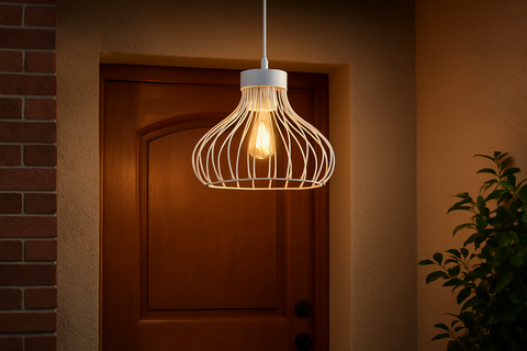 Vintage Art Cage Pendant Light – Black Industrial Hanging Ceiling Lamp