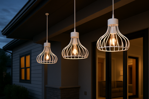 Vintage Art Cage Pendant Light – Black Industrial Hanging Ceiling Lamp