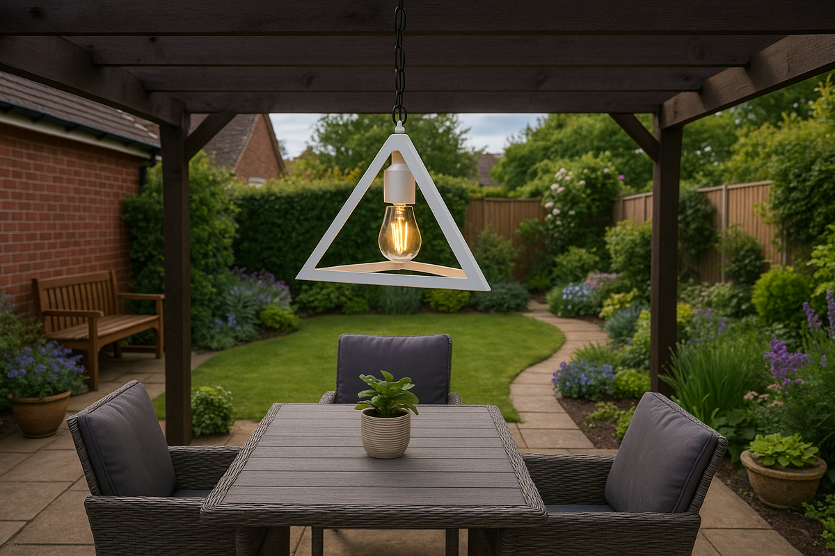Triangle Retro Loft Pendant Light – Vintage Industrial Ceiling Lamp – E27 Base