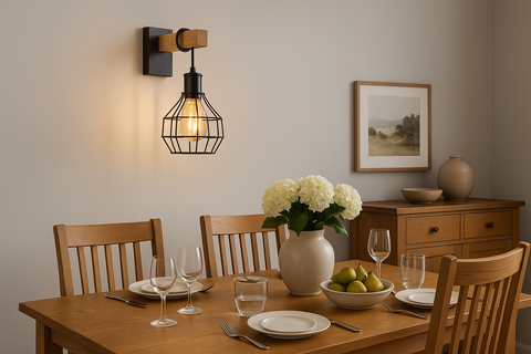 Buy Industrial Wall Lamp Indoor Cage in UK – E27 Vintage Wall Light