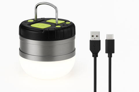 Rechargeable Camping Light, Tent Lights for Camping Hanging, Dimmable 5 Modes Camping Lights for Tents, Magnetic Camping Tent Lantern with Power Bank, Small Camping Accessories, USB C Cable