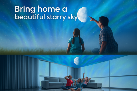 Galaxy Projector – Northern Lights Aurora Projector with 14 Colors & White Noise
