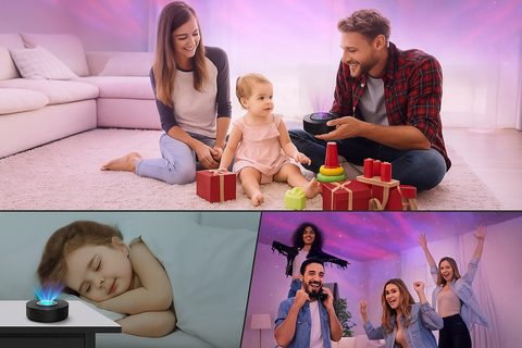 Galaxy Projector – Northern Lights Aurora Projector with 14 Colors & White Noise