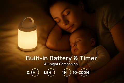 10-Colour Dimmable LED Night Light for Kids