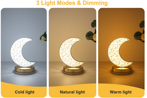 Moon Lamp – Retro Metal Bedside Table Night Light