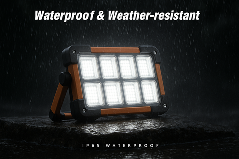 LED Rechargeable Work Light, LED Spot Light with USB Port, Portable Floodlight with 4 Modes, Security Lights Waterproof for Fishing, Hiking, Repairing, Emergency